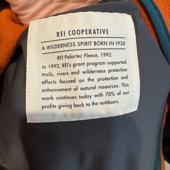 REI Trailsmith Orange Fleece Full Zip Women's Jacket, Excellent Condition, Sz L - Picture 11 of 11